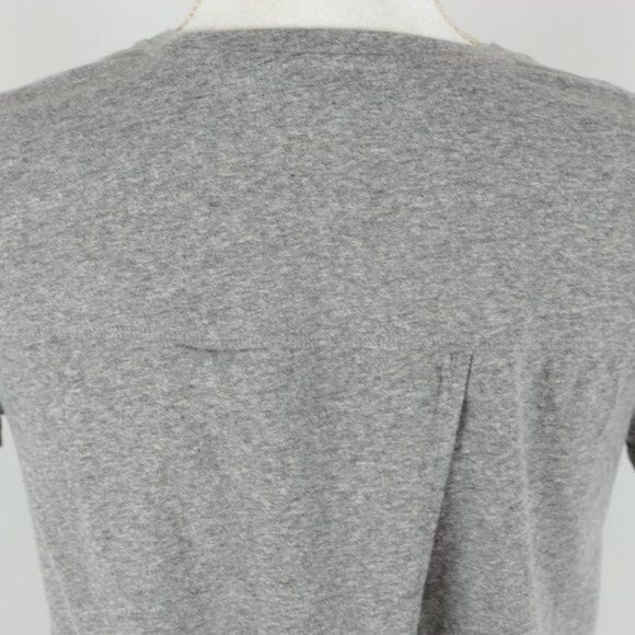 Madewell Women's Small Gray Jersey Crewneck Tie Hem Short Sleeve Tee - Picture 4 of 7